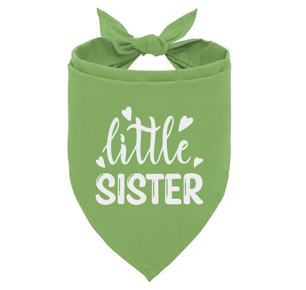"Little Sister" Dog Bandana – Light Green