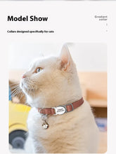 Engraved Leather Collar with Bell
